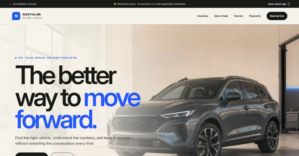 Actual Northline website concept preview