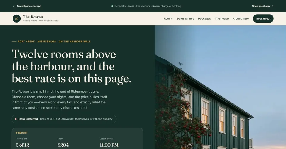 Actual The Rowan website concept preview